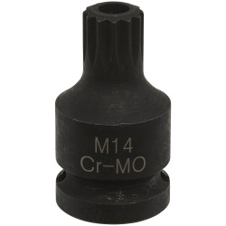 Sealey VS0987 Brake Caliper Spline Bit Socket M14 1/2&quot;Sq Drive