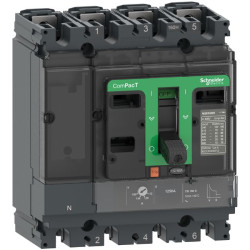 Wyłącznik kompaktowy MCCB, 4-biegunowy, 100A, Stałe, Schneider Electric, NSX160H