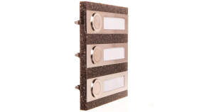 Przycisk Dzwonkowy Podłużny Potrójny Brązowy 1A/50V Pdk-250/3-Bra Yns10000018