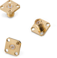 Złącze koncentryczne Montaż na kołnierzu Żeński typ złącza Złącze SMA 18GHz Lutowane