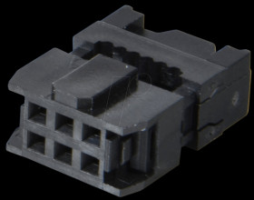 6-pin IDC socket with strain relief