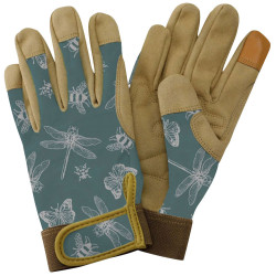 Kent &amp; Stowe 70105261 Flutter Bugs Teal Premium Comfort Gloves - Ladies Medium