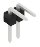 Pin header, 2 pole, pitch 2.54 mm, angled, black, 10056068