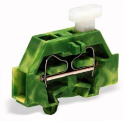 Złączka 2-przewodowa 2,5mm2 żółto-zielona ze stopką montażową 261-317/331-000 /50szt./