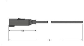 Turck 100000445 Kabel połączeniowy czujnika/aktuatora DT04-4P-A-2/TXL, piny: 4, 2 m, 1 szt.