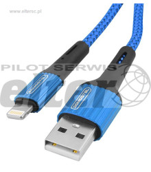 Kabel USB - Lightning iPhone 1,0m QC niebieski