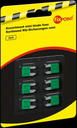 Automotive fuses, mini, 6-pack, 30 A