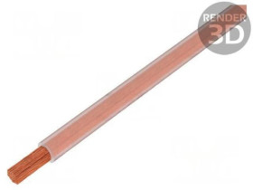Przewód Silistrom 1x50mm2 linka OFC silikon przezroczysty, cena za 1m, 61.7617-33