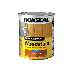 Ronseal 36946 Quick Drying Woodstain Satin Natural Oak 750ml
