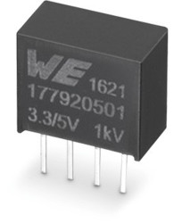 Konwerter DC-DC 0mA we: 4,5 V wy: 5,5 V DC Izolowany, bez regulacji SIP 105 kHz