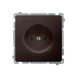 Simon Basic Gniazdo pojedyncze b/u 16A 250V zaciski śrubowe czekoladowy BMG1.01/47