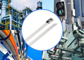 TRU COMPONENTS TC-12656644 Opaski kablowe stalowe 290 mm 4.6 mm AISI 304 10 szt.