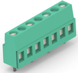 PCB terminal, 12 pole, pitch 10.16 mm, AWG 30-12, 17.5 A, cage clamp, green, 1-282843-2
