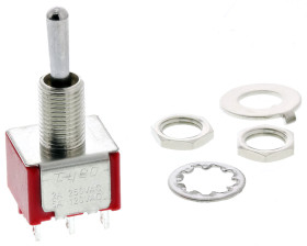 Przełącznik (Wł.)-wył.-(wł.) średnica wycięcia 6.35mm DPDT TE Connectivity Montaż panelowy długość przełącznika 10.41mm