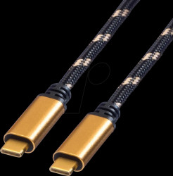 11029038 USB 40-Gbps cable, USB-C connector to USB-C connector, 100 W, bl