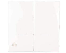 Simon 54 Klawisz podwójny do SW5M i SP2M z podświetleniem antybakteryjny biały DKW5L/AB11