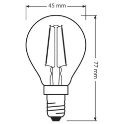 Żarówka LED E14 P45 2,5W = 22W 220lm 2400K Ciepła 360 OSRAM Vintage 1906