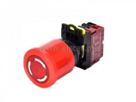 Przycisk dłoniowy; blokada; LED 230V; styki 2x NC