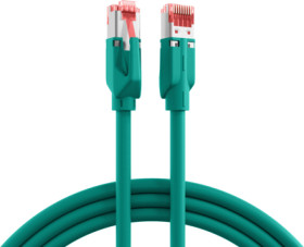 Patch cable, RJ45 plug, straight to RJ45 plug, straight, Cat 5e, SF/UTP, PUR, 1 m, green, K8030.1