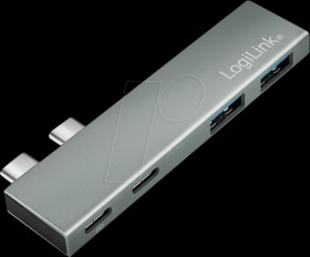 UA0399 Adapter 2x USB-C male > 2x USB-C female (PD), 2x USB-A, 5K 60Hz