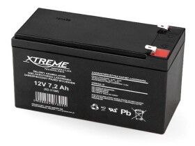 Akumulator żelowy 12V 7,2Ah, konektory 6,3mm; Xtreme