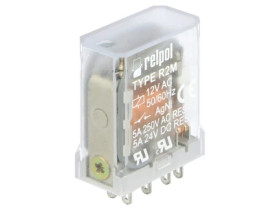 R2M-12VAC Przekaźnik: elektromagnetyczny DPDT Ucewki: 12VAC 5A/250VAC
