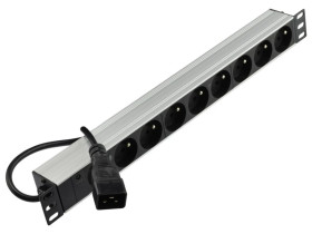 Listwa zasilająca RACK 19 cali 1U 9 gniazd z wtykiem C20 1,8m NEKU