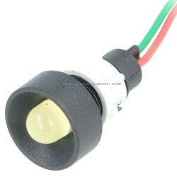 Led z przewodami Fi.10 24V AC/DC żółta