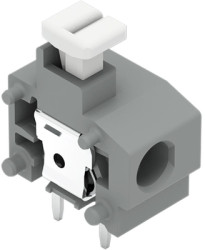 PCB terminal, 1 pole, pitch 7.5 mm, AWG 24-16, 17.5 A, push-in cage clamp, light gray, 235-753/331-000