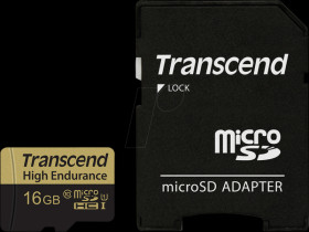 TS16GUSDHC10V microSDHC memory card, 16 GB, Transcend, UHS-I class 10