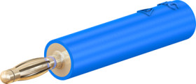 Laboratory adapter, 2 mm plug to 4 mm socket, blue, CAT II, 24.0115-23