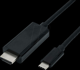 04.11.41 Cable, USB-C to HDMI, 4K 60 Hz, black, connectors 2 m