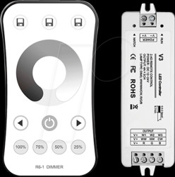 AC6348 Controller, LED strip, single colour, with remote control