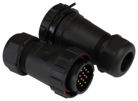 Przemysłowe złącza okrągłe 16, 16-pinowe SY29 Kabel, Układ szeregowy Wtyczka, gniazdo RS PRO