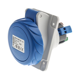 Złącze przemysłowe - zasilające 16A Gniazdo 230 V 2P + E Żeński Schneider Electric Niebieski Montaż na panelu IP67