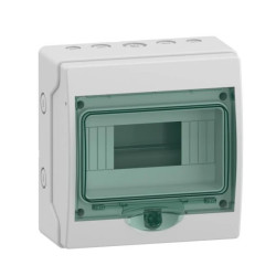 Rozdzielnica 1x8 natynkowa Mini Mureva IP65 mMRV-1-8-NT-T drzwi transparentne 13443