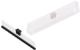 Pin header, 30 pole, pitch 2.54 mm, angled, black, SL10SMD10430ZBSM