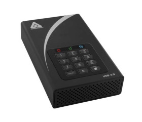 Dysk twardy przenośny Aegis Padlock DT, 2 TB, USB 3.0, zewnętrzny, Apricorn