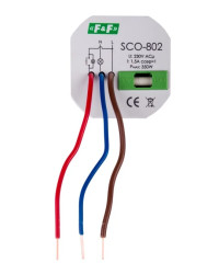 Ściemniacz przyciskowy z pamięcią 0-350VA szary SCO-802