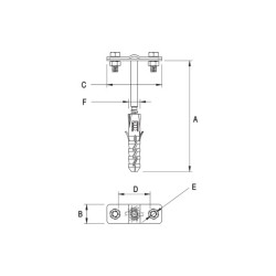 ELKO-BIS Uchwyt do bedn.i drutu fi12 L-250 12.4 OC