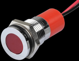 Q14F3CXXR220E Indicator LED, 220 V AC, 14 mm, wired, red/BrC