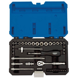 Draper Expert 16464 1/4" Sq. Dr. Combined MM/AF Socket Set (40 Piece)