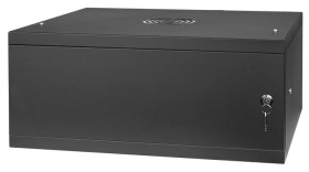 Szafa wisząca 19" 4U, 450mm, drzwi metalowe, czarna