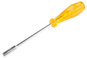 Wkrętak do nasadek, dł. ostrza: 215 mm, mat. łopatki: Stal stopowa, mat. uchwytu: Plastik, końcówka: Sześciokątna,