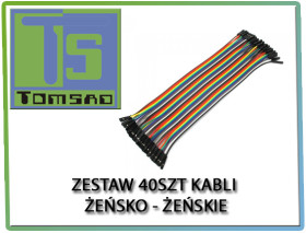 40 sztuk kabli połączeniowych - żeńsko - żeńskie