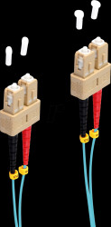 BS77923/3 FO patch cable, duplex, SC / SC, 50/125µ, OM3, aqua, 3m