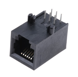 Złącze RJ25 Żeński Złącze RJ25 Przewlekany Bel-Stewart, 90° 6P6C-żyłowe