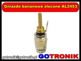 Gniazdo bananowe złocone AL2453 czarne