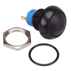 IPR3SAD2 Black Momentary 12mm Push Button Switch SPST IP67 APEM