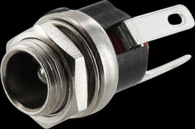 DCE5AL DC-Chassis socket 2.1 mm solder with thread